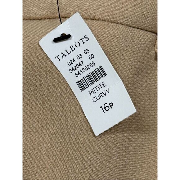 B30 - Talbots Hampshire Straight Leg Ankle Curvy Size 16 Curvy Petite NWT - Picture 9 of 12